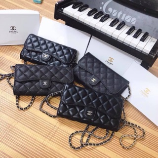 Ví chanel trần chỉ fullbox