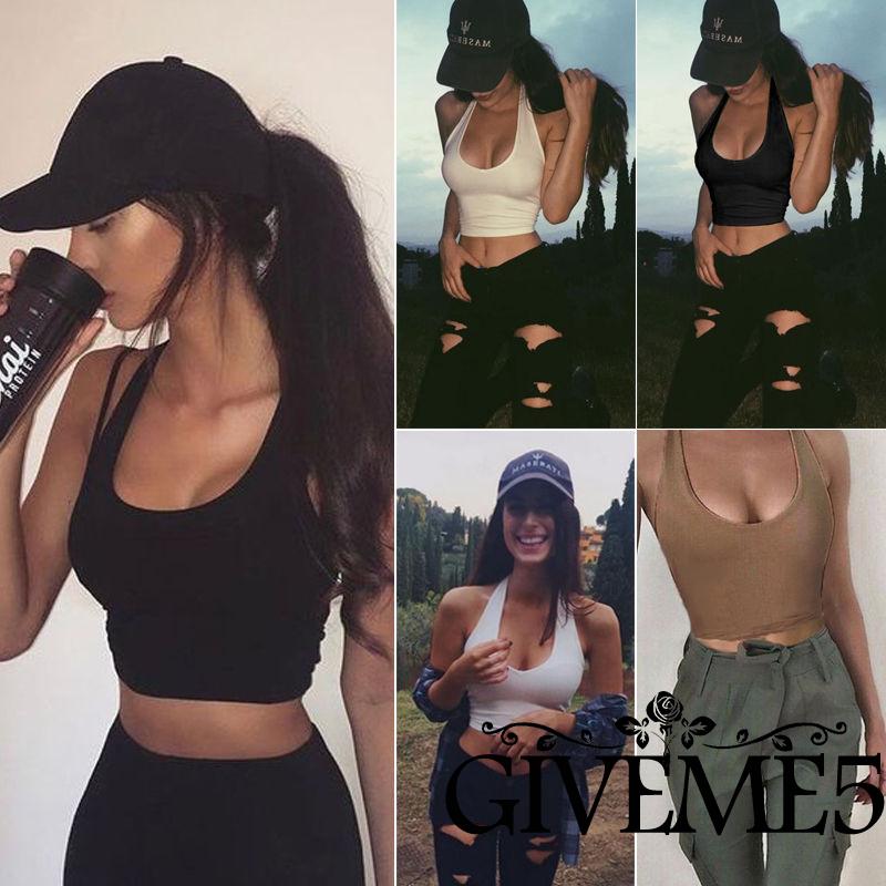 Áo Croptop Cổ Tròn Không Tay Thời Trang Cho Nữ | BigBuy360 - bigbuy360.vn