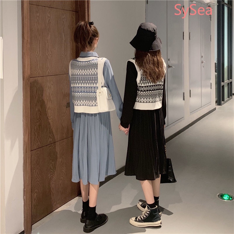 Áo Len Không Tay Cổ Chữ V Dáng Rộng Thời Trang Dành Cho Nữ