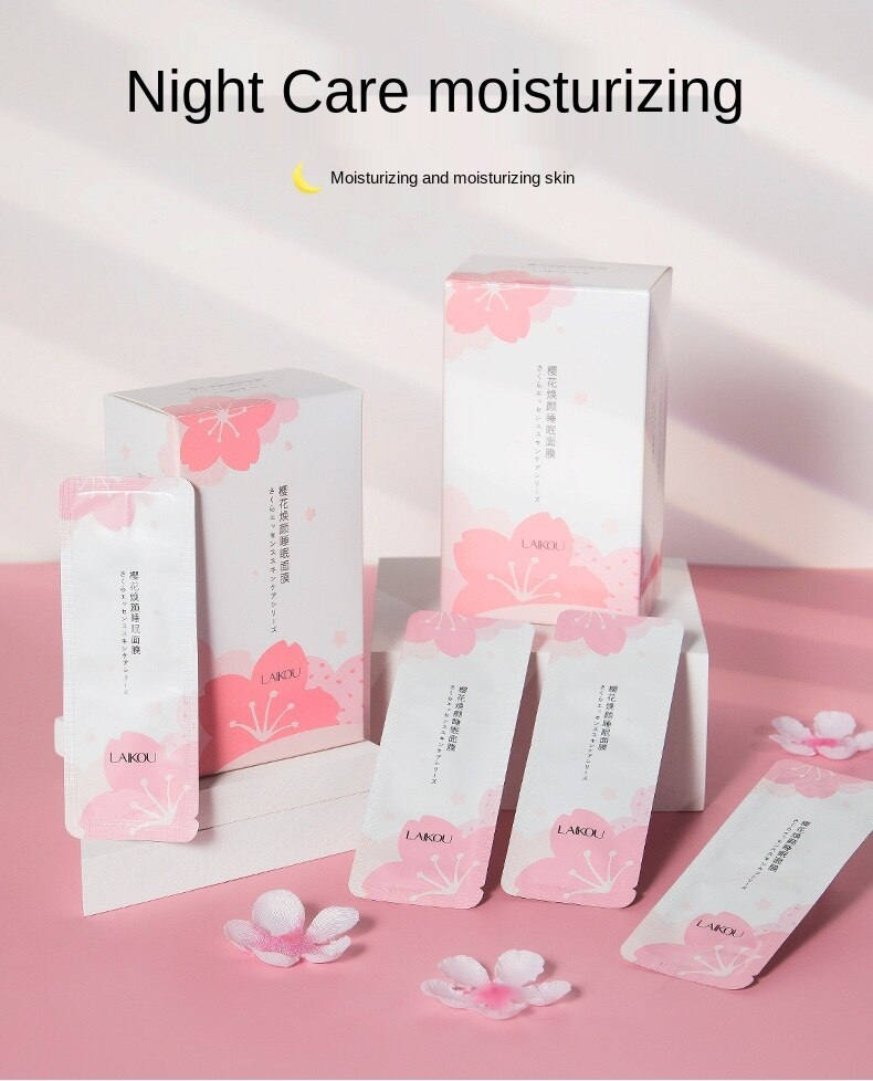 Mặt nạ ngủ dưỡng ẩm làm trắng thu nhỏ lỗ chân lông chiết xuất hoa anh đào Leichla | BigBuy360 - bigbuy360.vn