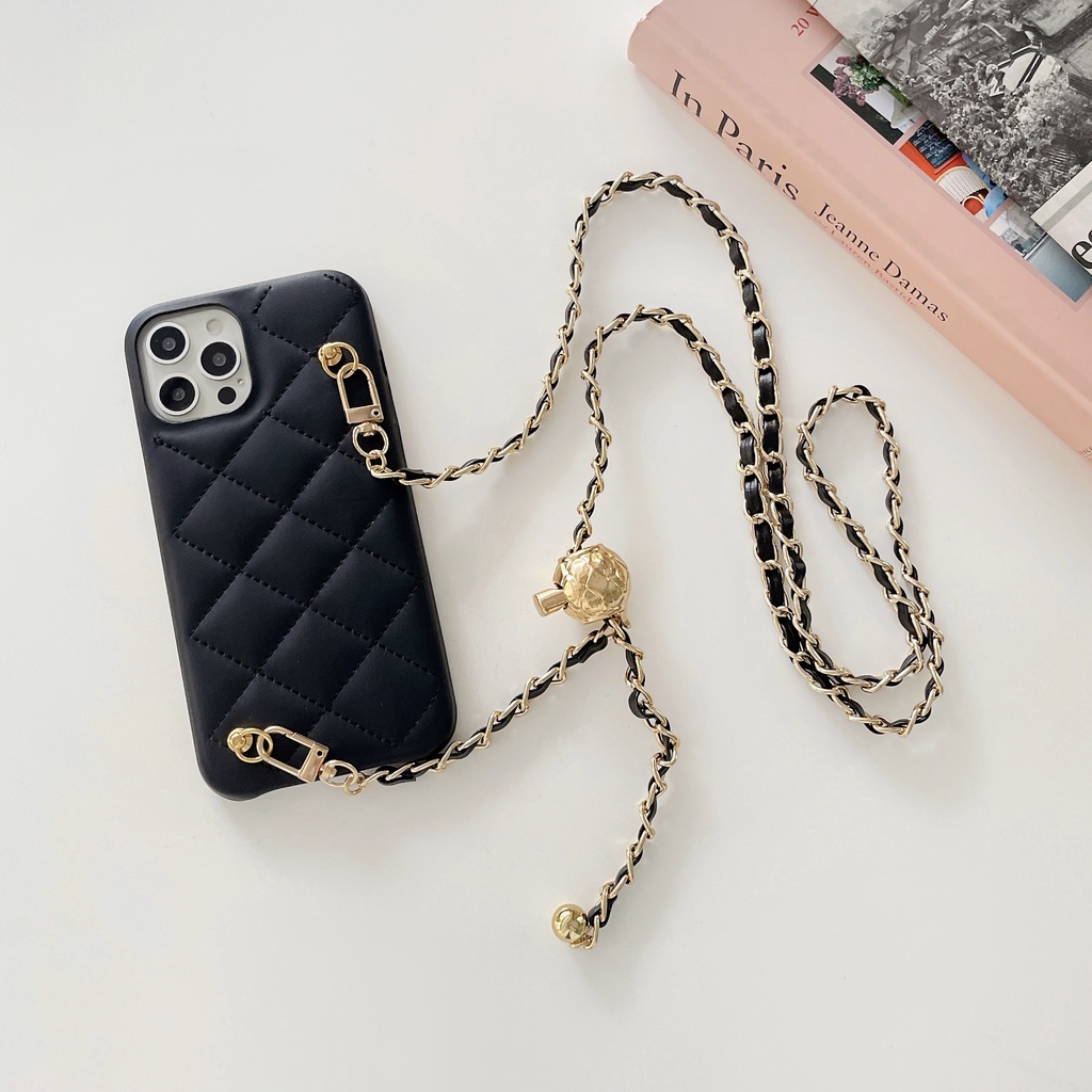 Ốp Điện Thoại Da Cừu Có Dây Đeo Chéo Cho iphone 15 ip 14 13 12 11 pro max xr xs max x 7 8 plus