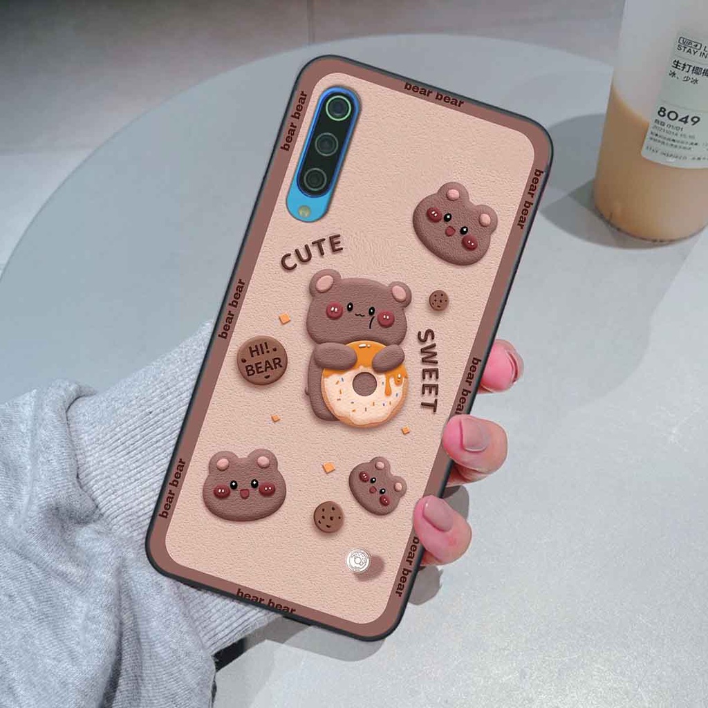 Ốp Xiaomi Mi 9 SE bear brick, gấu đáng yêu, dễ thương