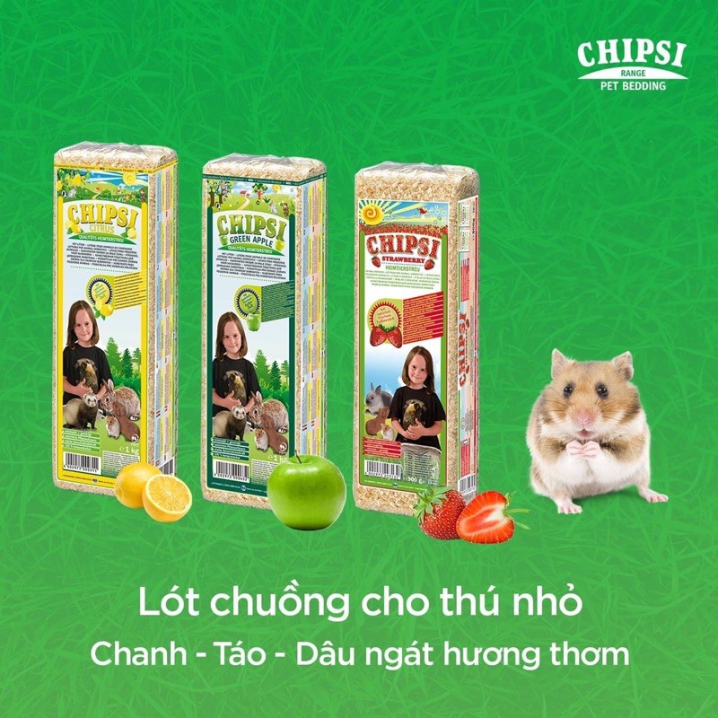 MÙN CƯA LÓT CHUỒNG CHO THÚ NHỎ CHIPSI 1kg