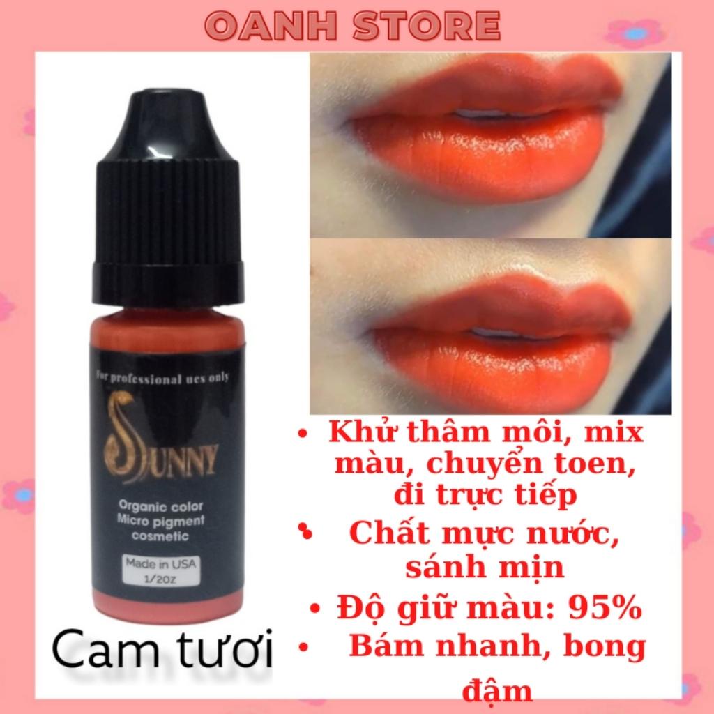 Mực phun xăm hữu cơ SUNNY, Mực xăm hữu cơ chuyên kích màu môi vàng chanh