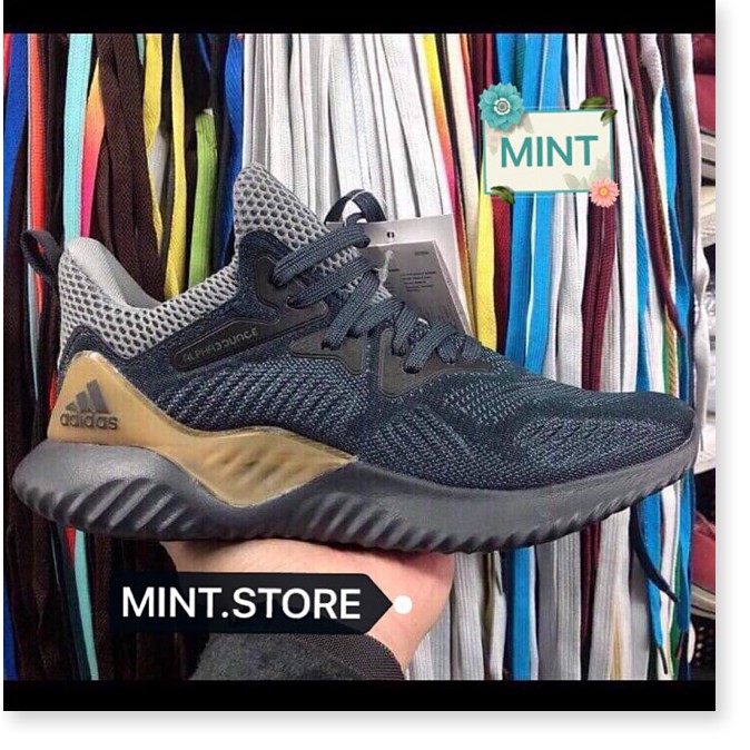 Xả kho tồn -  ( Video cận cảnh ) GIÀY THỂ THAO SNEAKER ALPHA BOUNCE 2018 ĐEN VÀNG _ : P:{