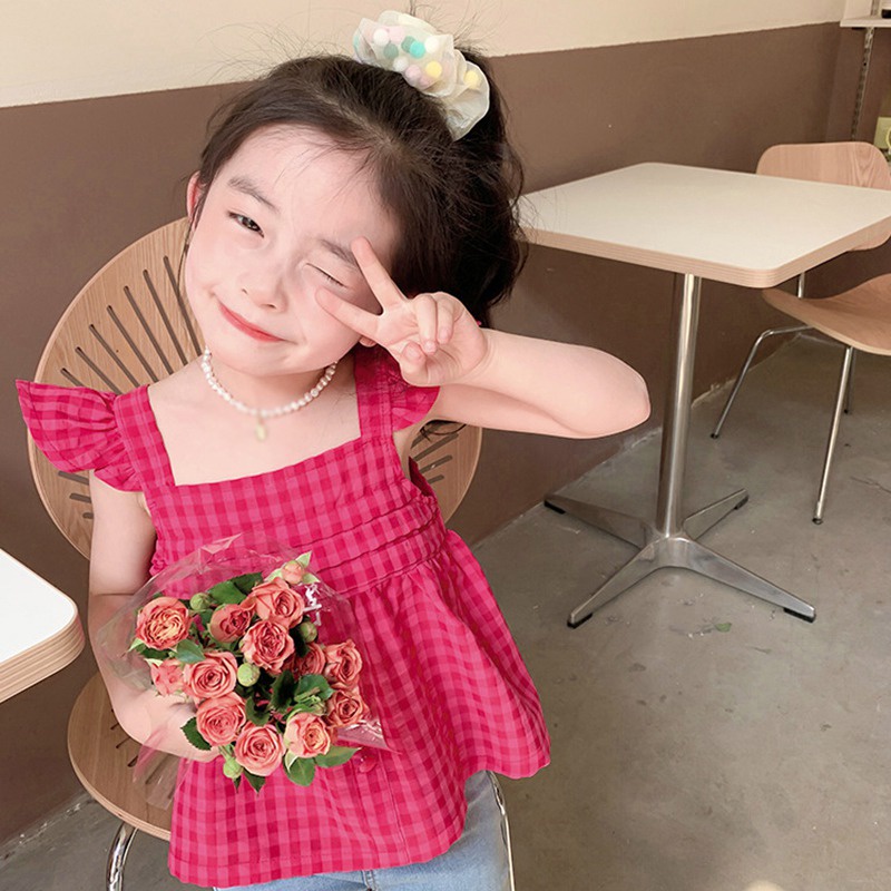 Đầm Công Chúa Cổ Vuông Tay Cánh Tiên Màu Trắng Thắt Dây Lưng Phong Cách Châu Âu Thời Trang Mùa Hè Cho Bé Gái