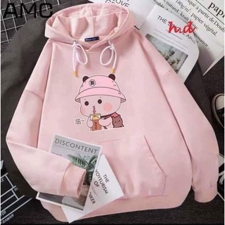 Áo hoodie lót nỉ freesize in hình cute