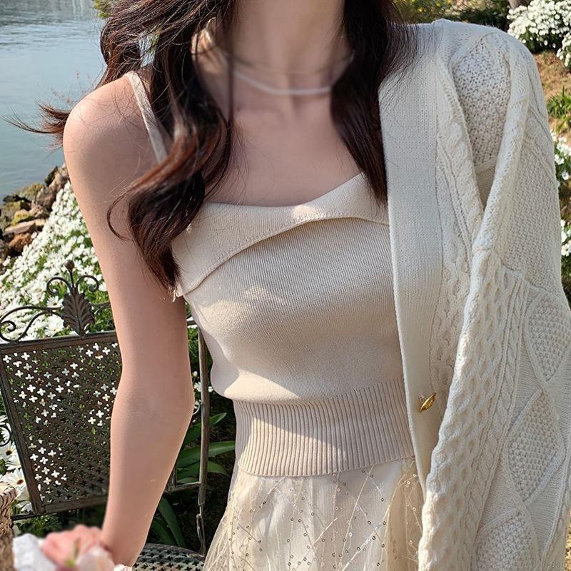 Áo hai dây dệt kim thời trang cho nữ