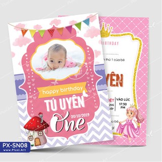 [Combo] Thiệp thôi nôi –  sinh nhật theo yêu cầu Pluxi ( �PX_SN58)