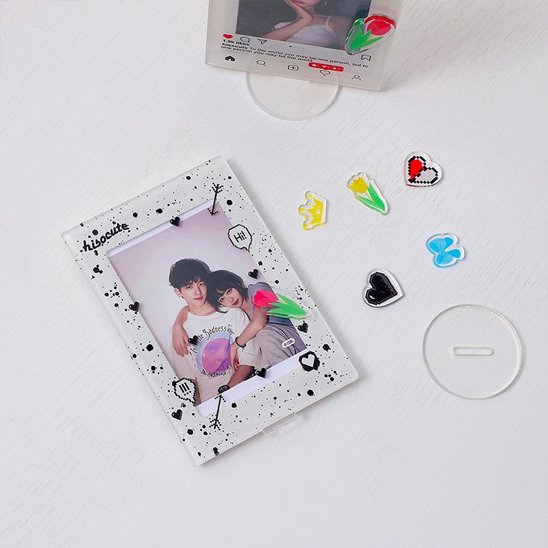 Khung Ảnh Bằng Acrylic Trong Suốt Họa Tiết Hoạt Hình Đơn Giản