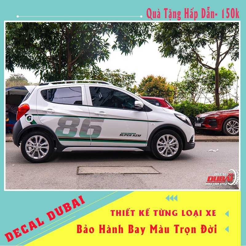 Tem Dán Sườn Xe Fadil Đẹp Số 86 - Đổi được số tùy ý - Decal Dubai