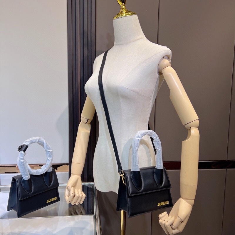 Túi xách Jacquemus sz 18 chất da thật sẵn trắng