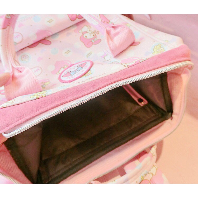 Merlot Kitty ba lô màu hồng không thấm nước Hàn Quốc, balo trẻ em