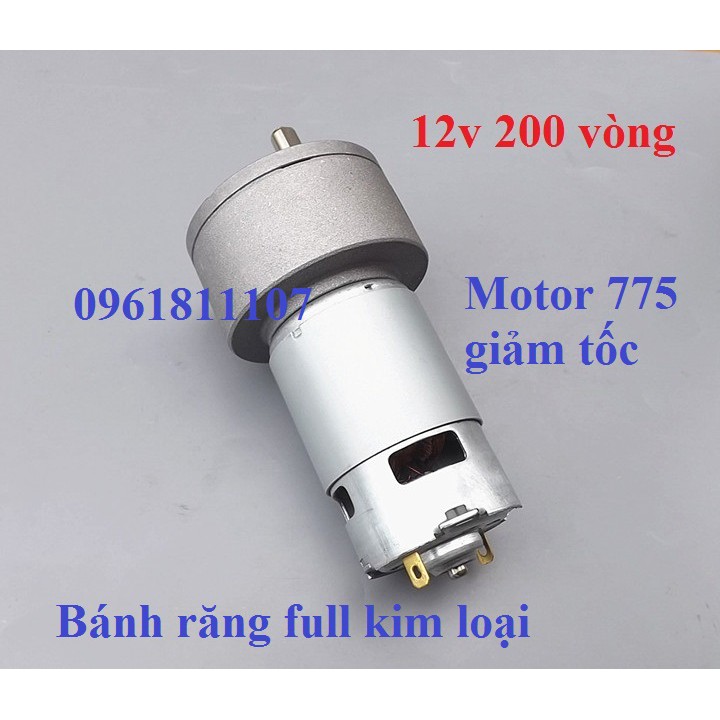 Motor giảm tốc 775 12V 4 20 200 160 vòng