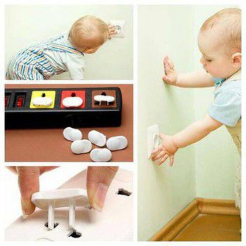 COMBO 10 NÚT BỊT Ổ ĐIỆN AN TOÀN CHỐNG GIẬT CHO BÉ