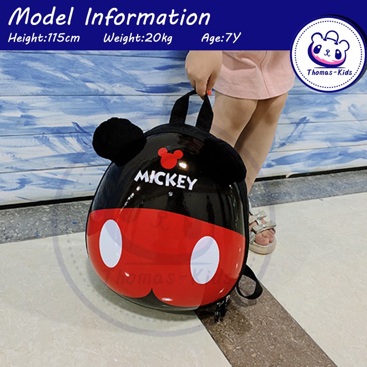 [THOMAS KIDS] Ba lô trẻ em Vỏ Mickey Vỏ trứng Dễ thương Trẻ em Túi quà Trẻ em Thời trang Cô gái Cậu bé Túi mầm non