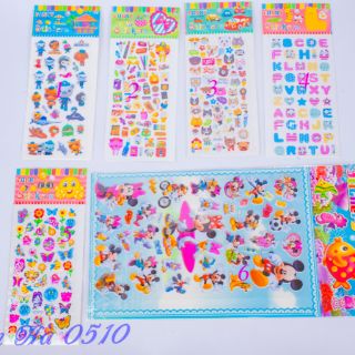 Sticker hình dán nổi hình dán icon hình công chúa chữ dán nổi