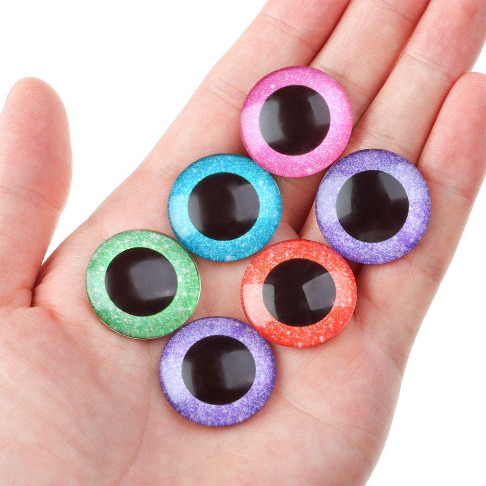 Bộ 50 Con Rối Mặt Kính 6 / 10 / 16 / 20 / 25mm Trang Trí Mắt Búp Bê