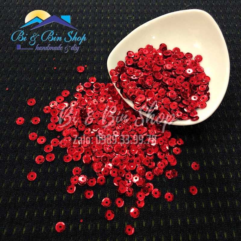 30g Kim Sa Mô Lục Giác 5mm Màu Kim Đính Kết Trang Phục Thời Trang