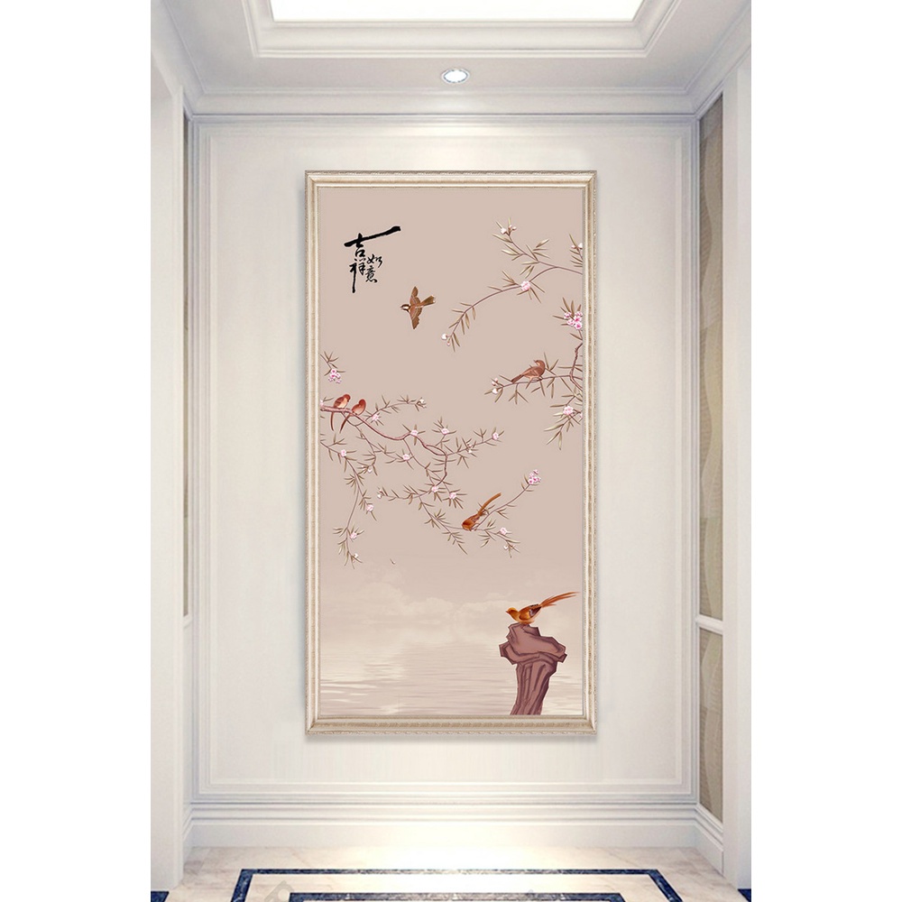 In hình ép gỗ Laminate TRANH HÀNH LANG TRUNG QUỐC - Mẫu 54 (50x75, 60x90, 70x110). In ảnh theo yêu cầu