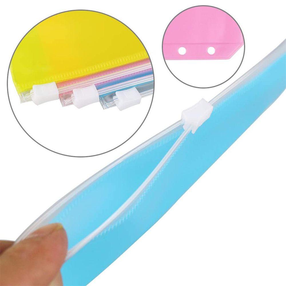Túi Đựng Tài Liệu Khổ A5 / A6 Bằng PVC Nhiều Màu Sắc Có Khóa Kéo Tiện Dụng Cho Văn Phòng / Trường Học