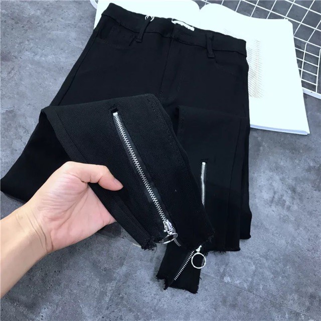 {Order5-7 ngày}Quần bò khóa ống khoen tròn cá tính | BigBuy360 - bigbuy360.vn