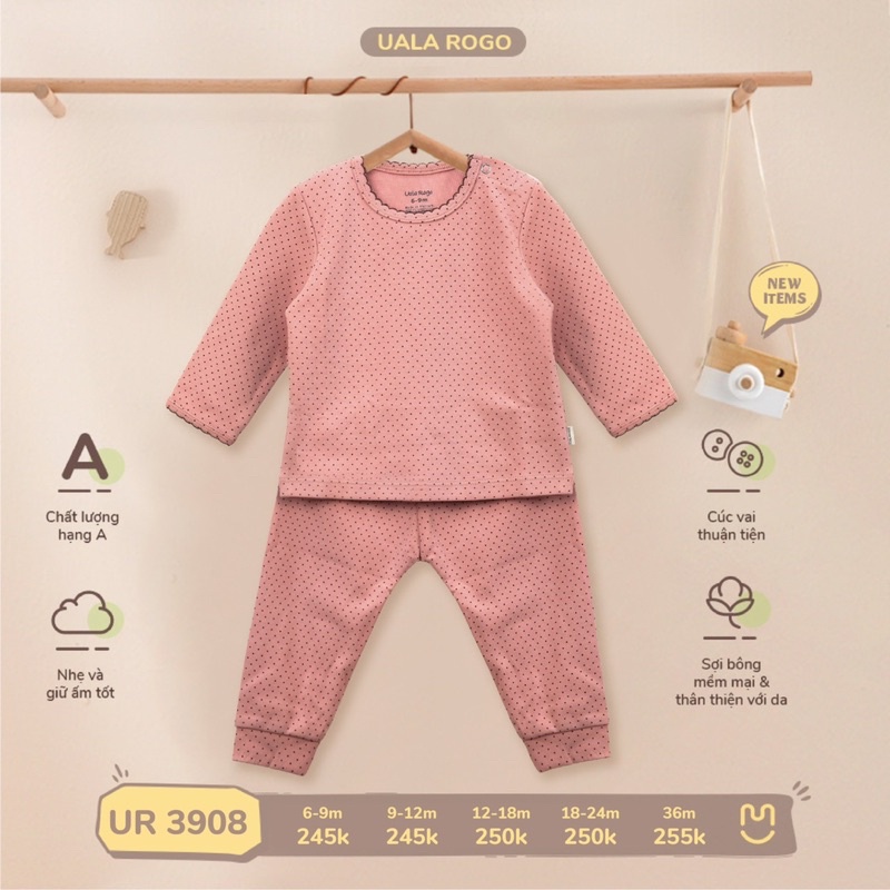 Bộ QA Dài Tay Size 6-36M Nỉ UalaRogo