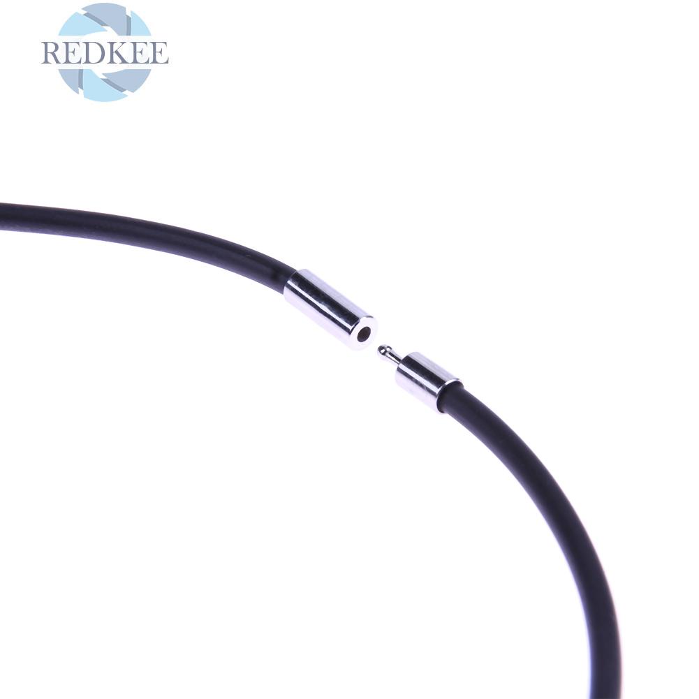 Vòng cổ choker cao su đen 3mm 16/18/24inch cho nam nữ