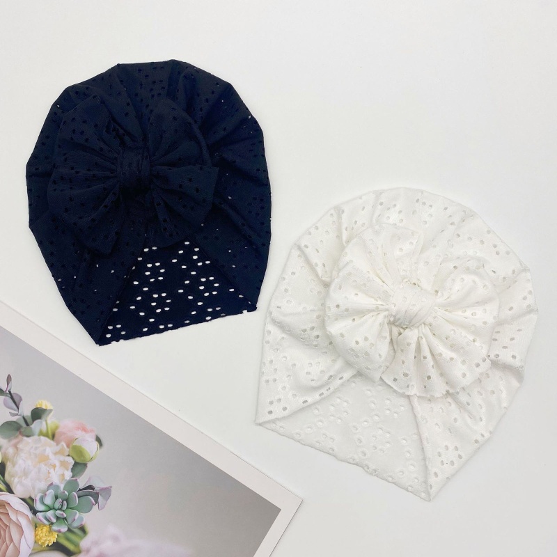 Mũ Polyester Thắt Nút Thoáng Khí Mùa Hè Cho Bé Sơ Sinh