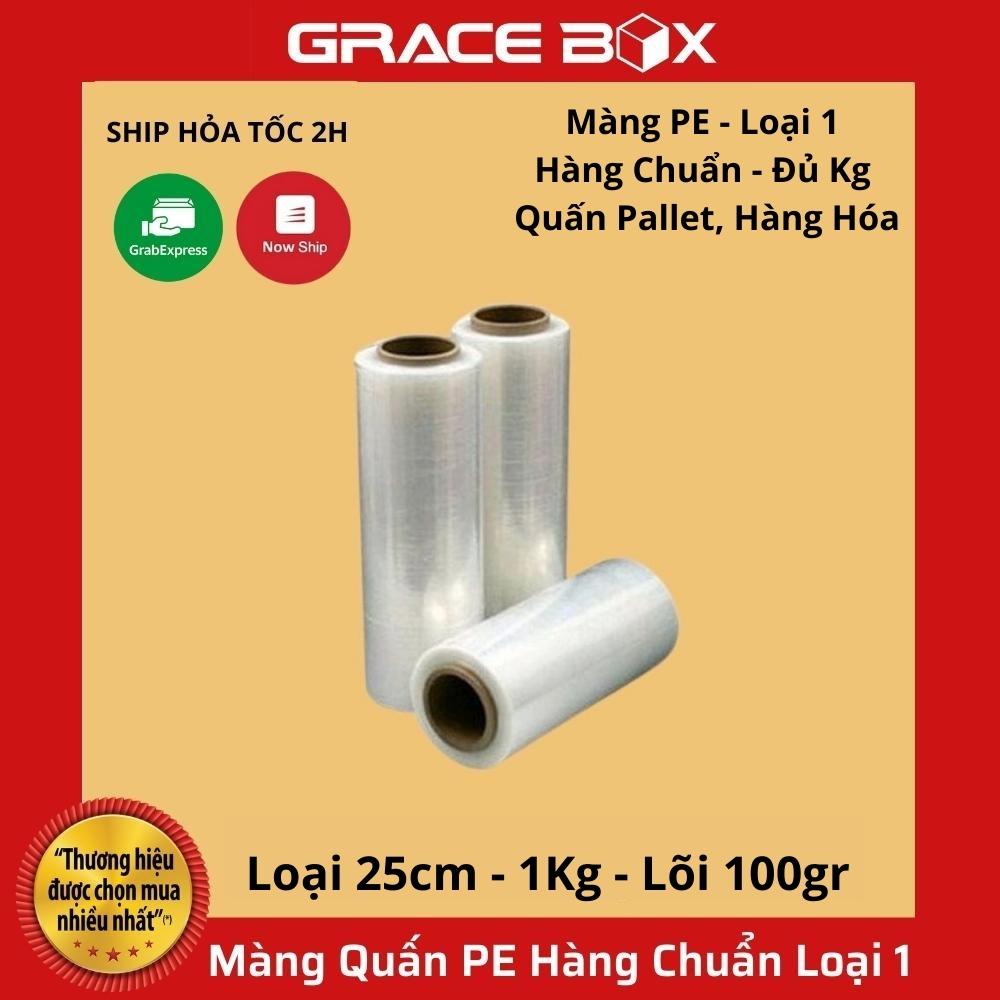 {Giá Xưởng} Màng PE Quấn Hàng Hoá - Tiêu Chuẩn Chất Lượng Loại 1 - Siêu Thị Bao Bì Grace Box