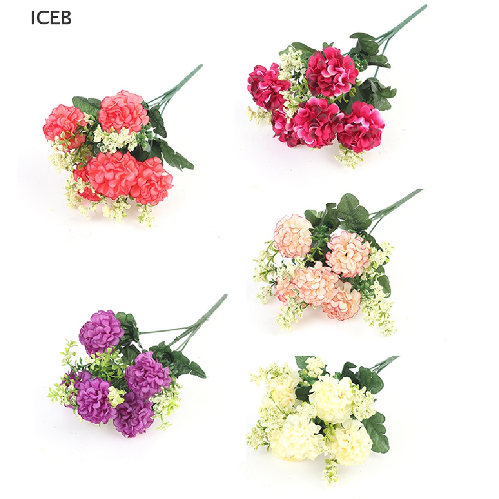 1 Bó 5 Hoa Cẩm Tú Cầu Giả Bằng Lụa Nhiều Màu Sắc Dùng Trang Trí