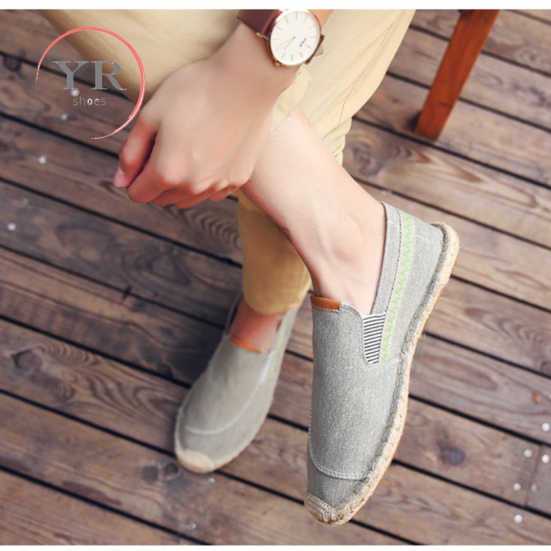 Giày Lười Canvas Thiết Kế Thời Trang Cho Nam Nữ