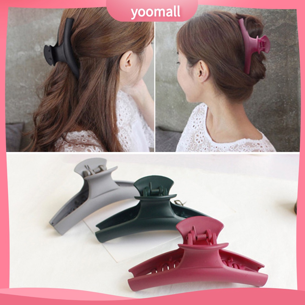 1 kẹp tóc càng cua màu trơn thời trang nữ tính