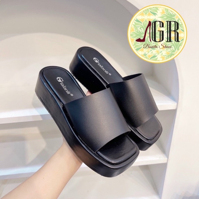 Dép xuồng bản ngang da mềm xinh cao 3 cm