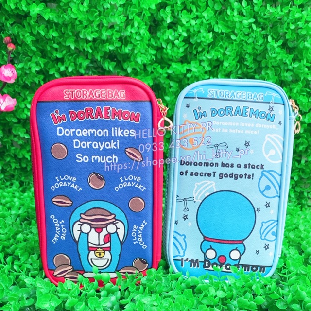 Túi đựng thẻ ATM - hộ chiếu Hello Kitty có dây đeo tay