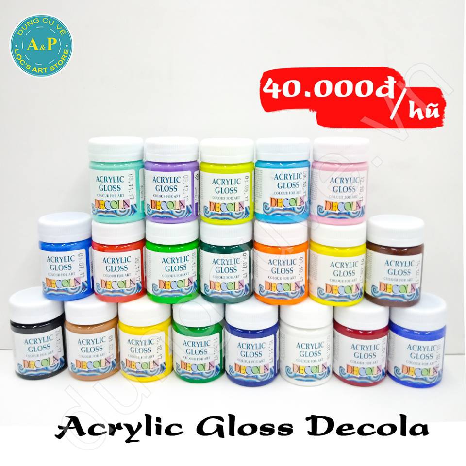 Acrylic Gloss Decola - Màu vẽ vải (bóng) (No.104 - No.426)