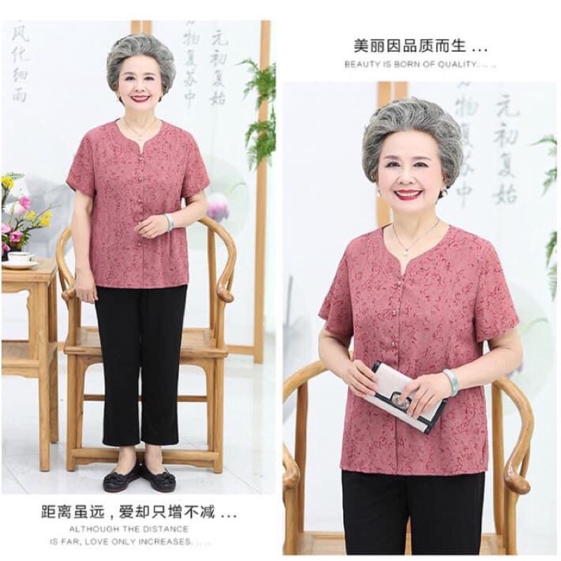 Bộ quần áo cho mẹ, cho bà nhã nhặn