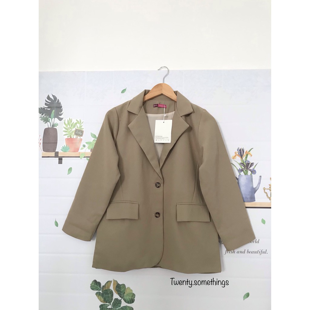 ÁO BLAZER NÂU TÂY HÀN QUỐC 2 LỚP (ảnh thật/sẵn/video) | BigBuy360 - bigbuy360.vn