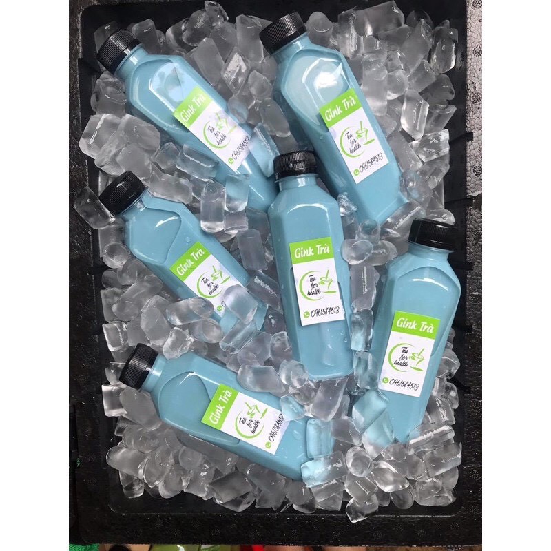 Chai Nhựa Vuông Nắp Đen Nhựa Đồng Nai 330Ml Dày Dặn - Đựng Nước, Trà Sữa - Kèm Nắp