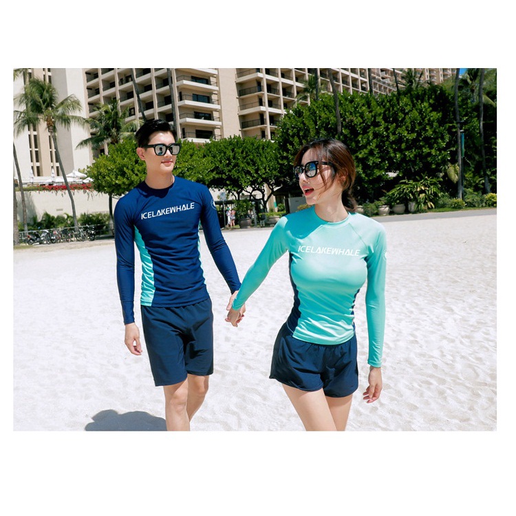 Bộ Đồ Bơi 3 Món Áo Tay Dài + Quần Short + Quần Dài Cho Nam