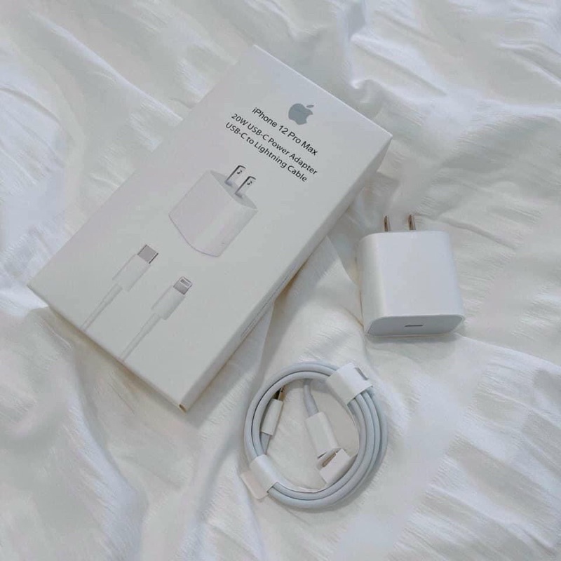 Bộ Sạc Nhanh Điện Thoại Iphone gồm 1 củ sạc và 1 dây cáp, 20W dùng cho iphone 6 đến 12 pro max