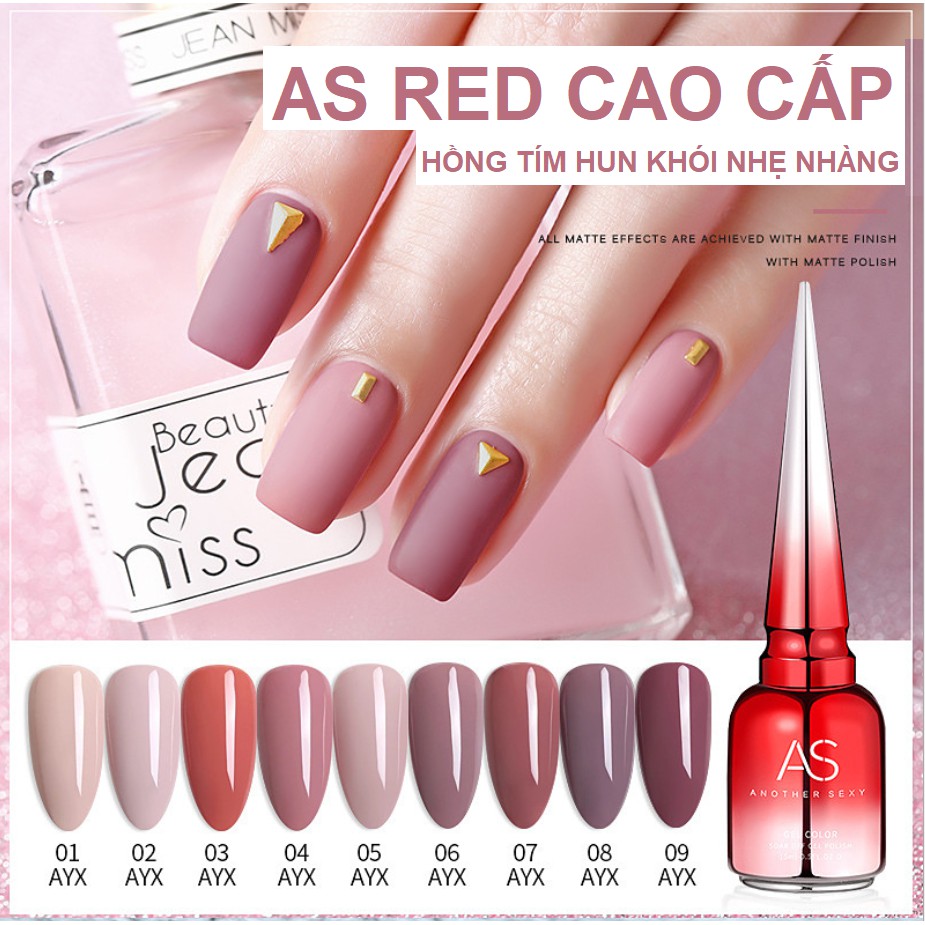 Sơn Gel AS RED |Mã AYX | Màu Hồng Tím Hun Khói