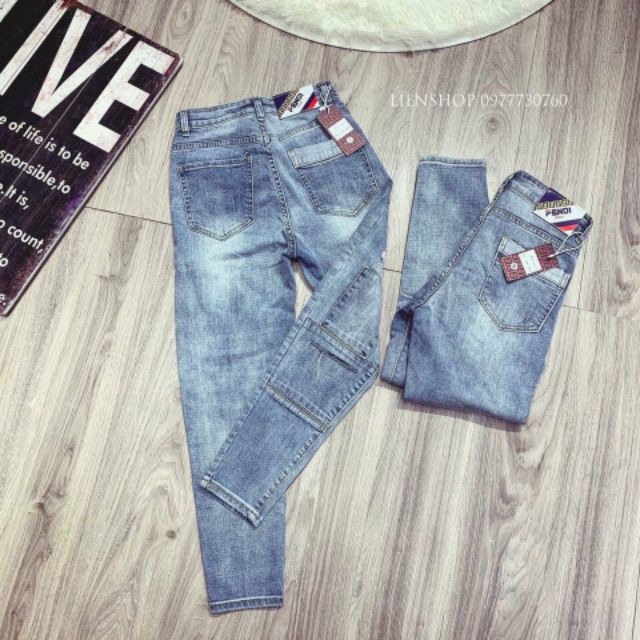 Quần jean xanh bạc wash nhẹ cho nữ1 mở | BigBuy360 - bigbuy360.vn