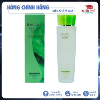 Nước hoa hồng dưỡng trắng da cấp nước se khít lỗ chân lông tinh chất Lô Hội 3W Clinic Hàn Quốc 150ml