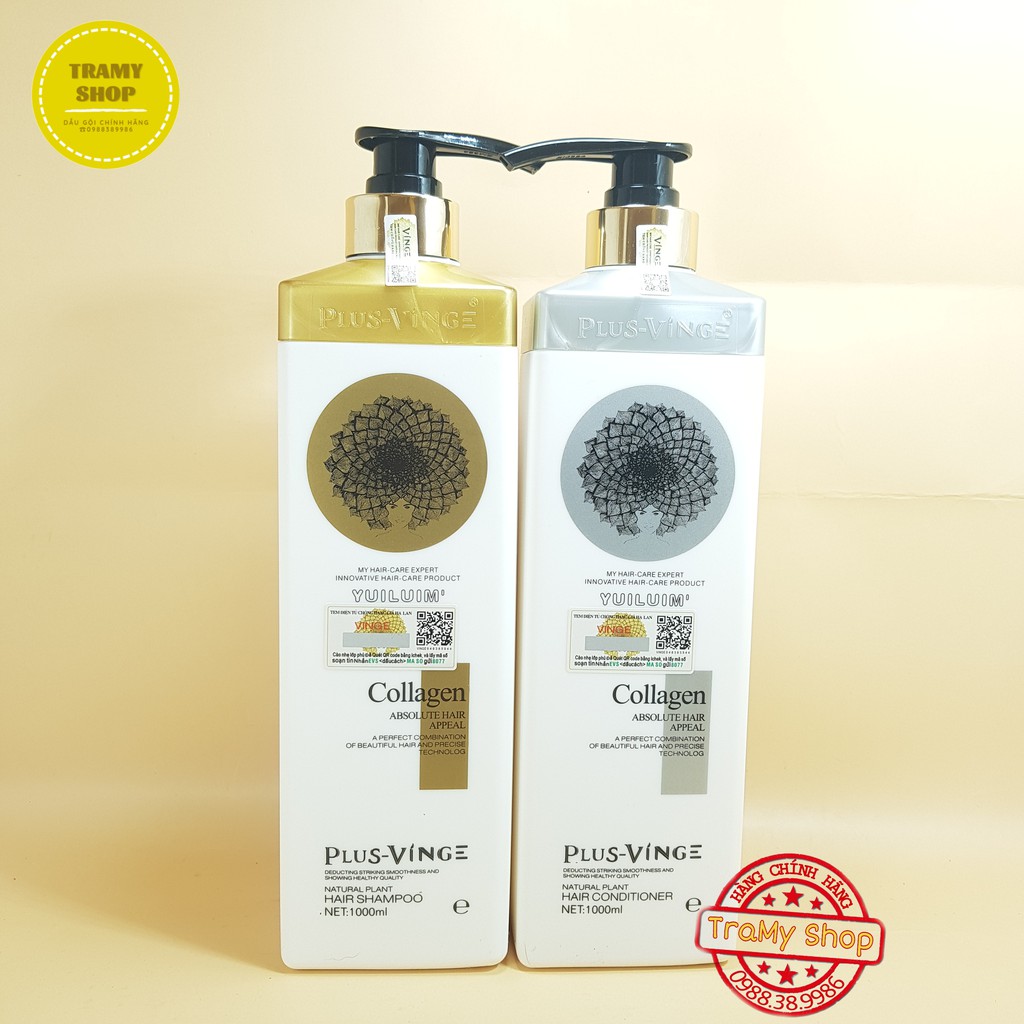 ♦️Freeship♦️ Cặp Dầu Gội Xả Collagen Vinge 1000ML mẫu mới | Siêu phục hồi mềm mượt, giữ màu tóc | BigBuy360 - bigbuy360.vn
