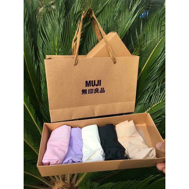 Hộp 5 quần chip Muji đúc trơn