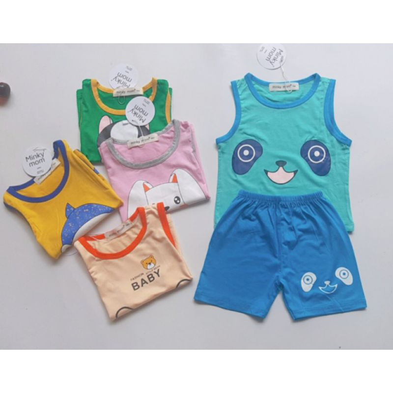 bộ ba lỗ hình thú cotton lạnh mẫu mới cho be