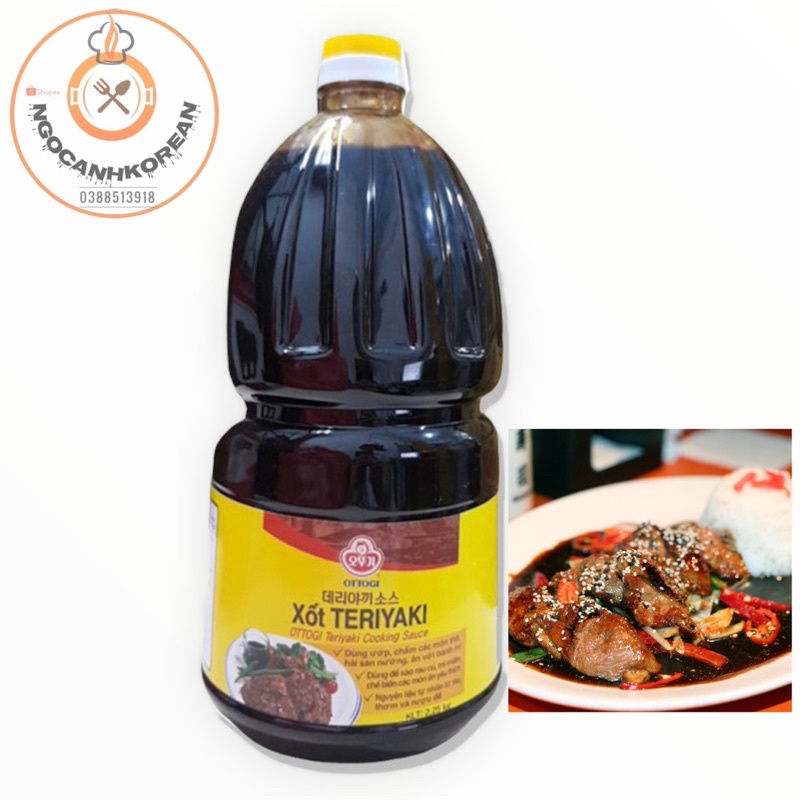 &lt;HOT&gt; Sốt Teriyaki 2,25kg Hàn Quốc cho món thịt sốt teriyaki
