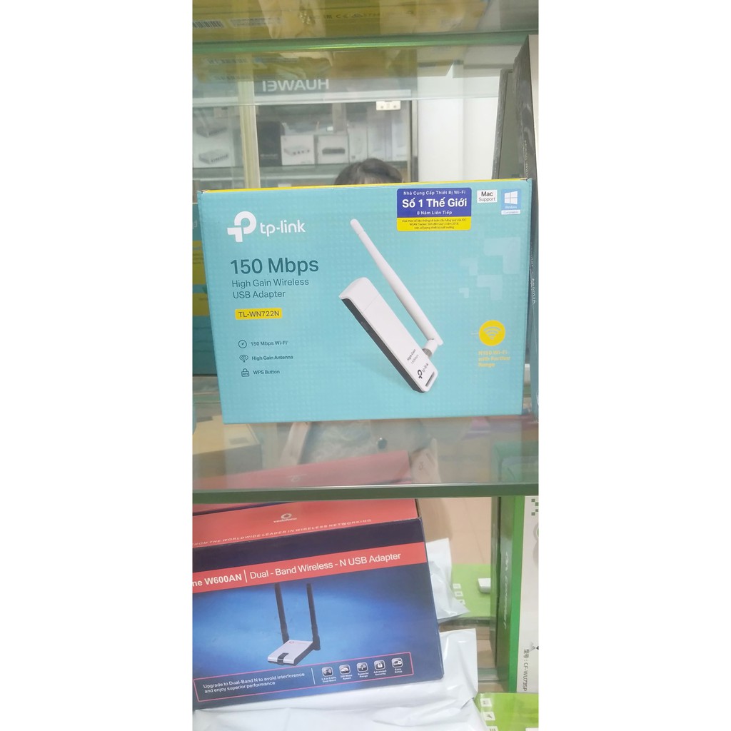 USB Wifi TPlink WN722N, anten rời, chuẩn N 150MbpsUSB Wifi TPlink WN722N, anten rời, chuẩn N 150Mbps