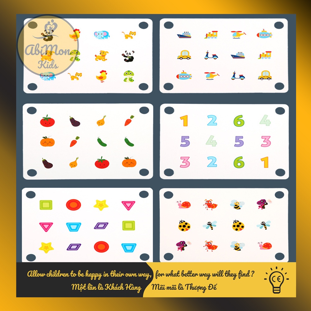 Lật Hình Gỗ Tìm Cặp Giống Nhau Cho Bé (10 chủ đề) ☘️ Montessori cao cấp ✨ (Đồ chơi Giáo Dục - An toàn - Thông minh)